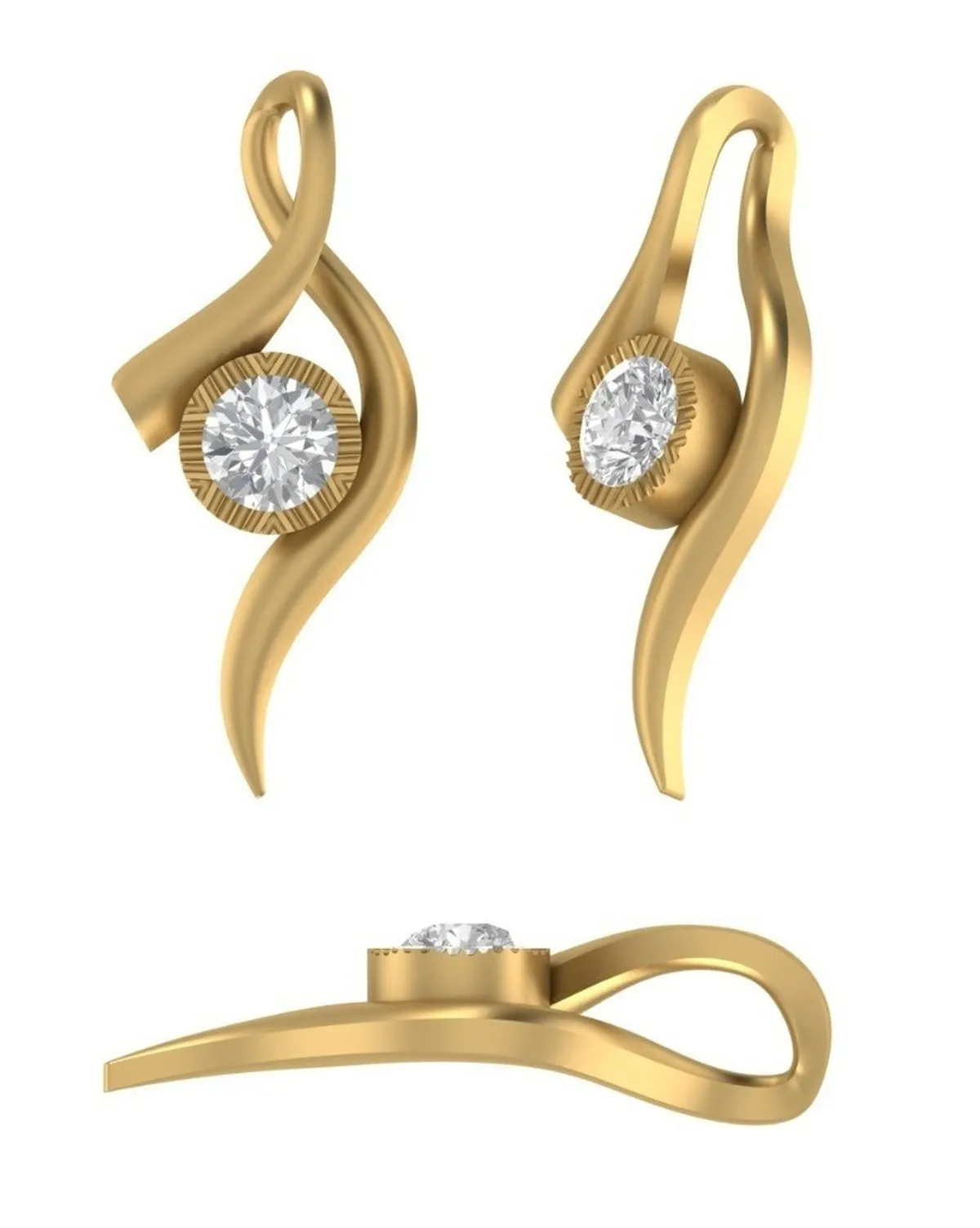 Round Diamond Solitaire Fashion Necklace 