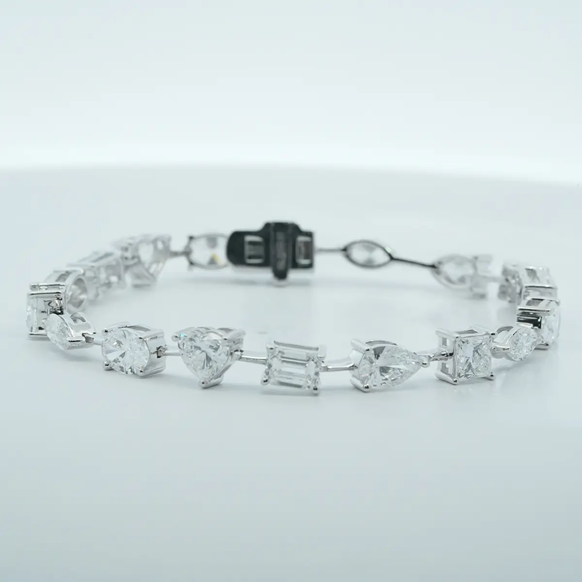 Emerald, Heart, Marquise, Oval, Princess & Pear Diamond Tennis Bracelet 