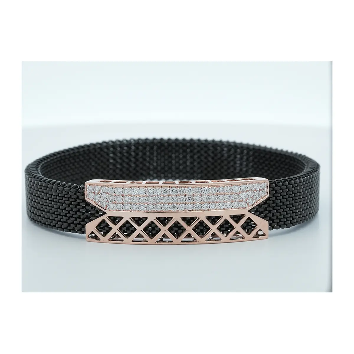 Round Diamond Fashion Mens Bracelet