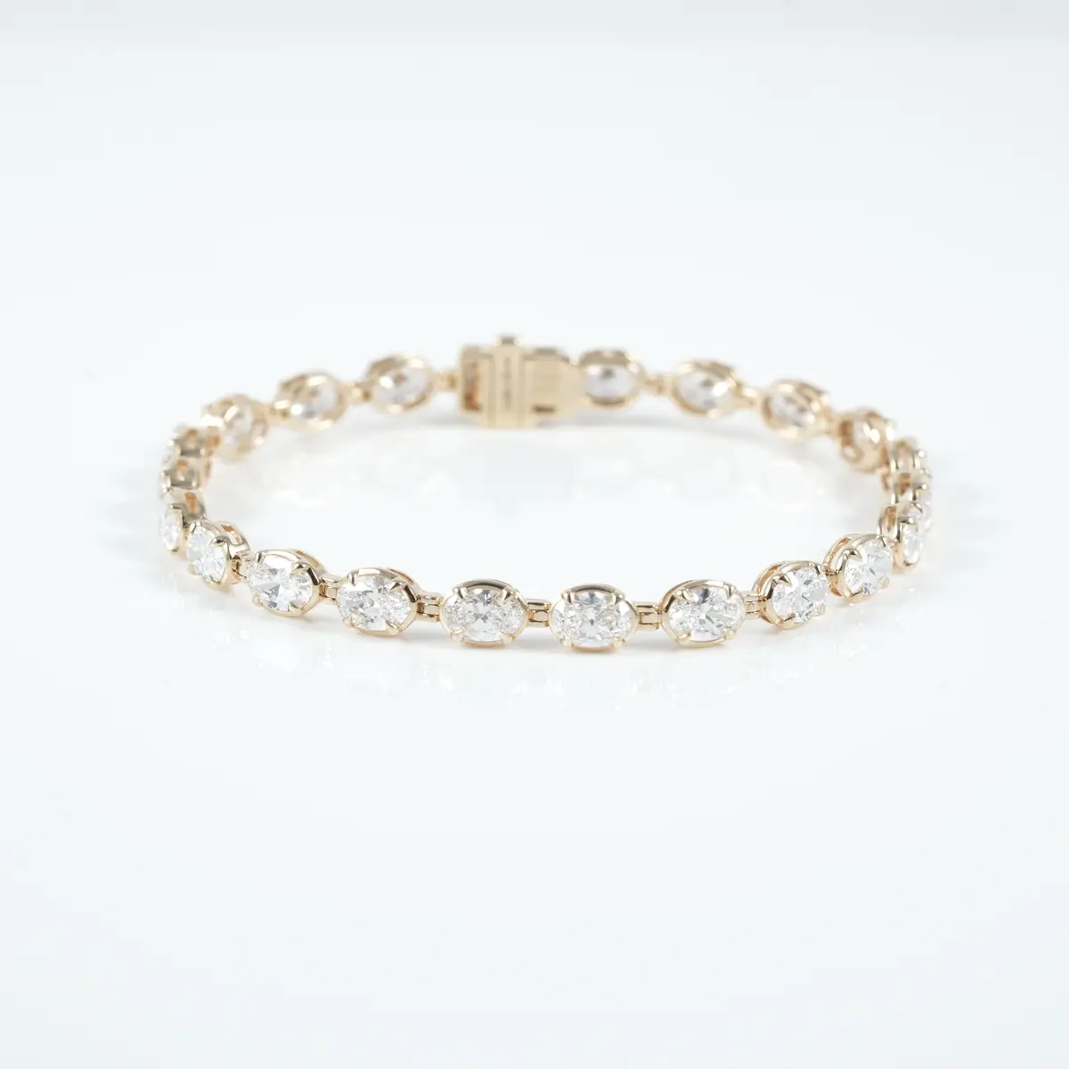 Oval Diamond Tennis Bracelet 