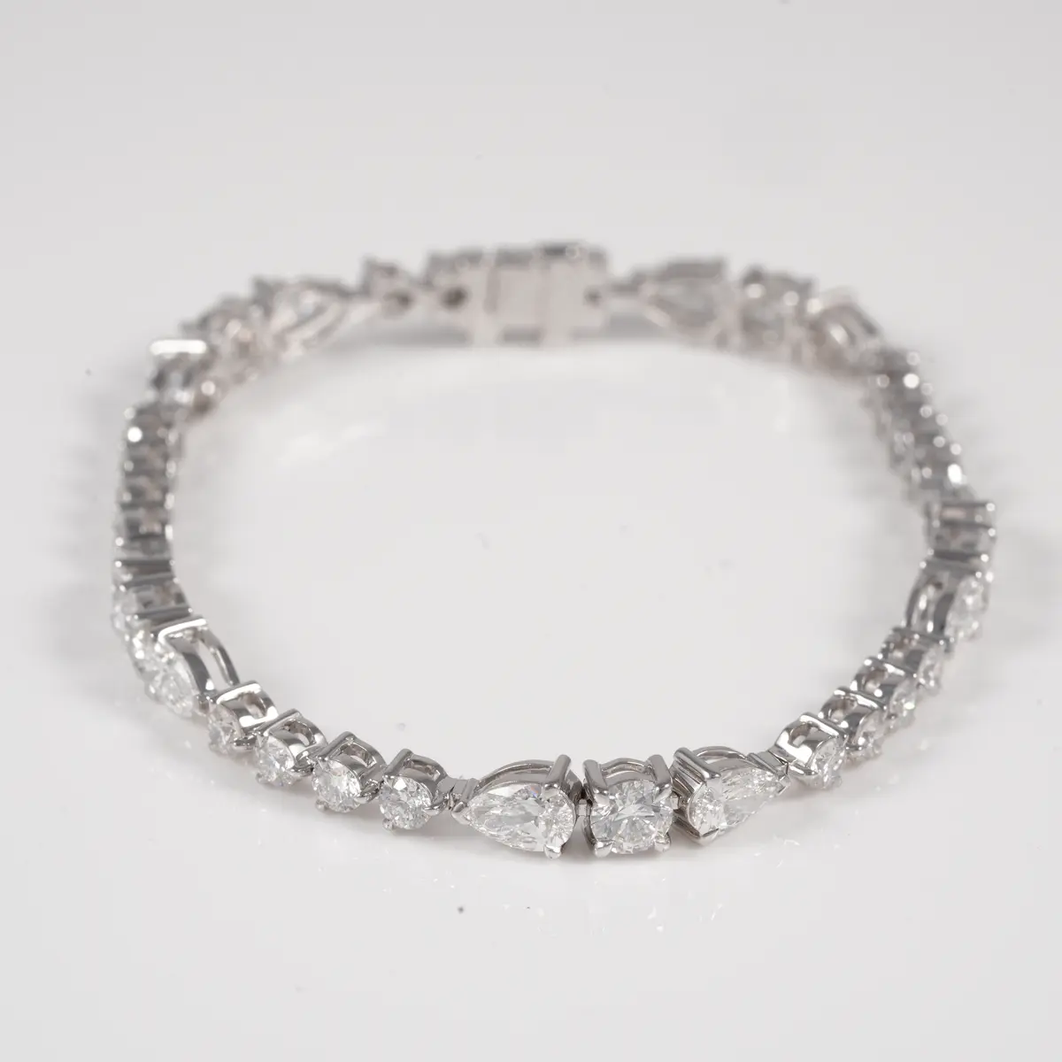 Pear & Round Tennis Bracelet 