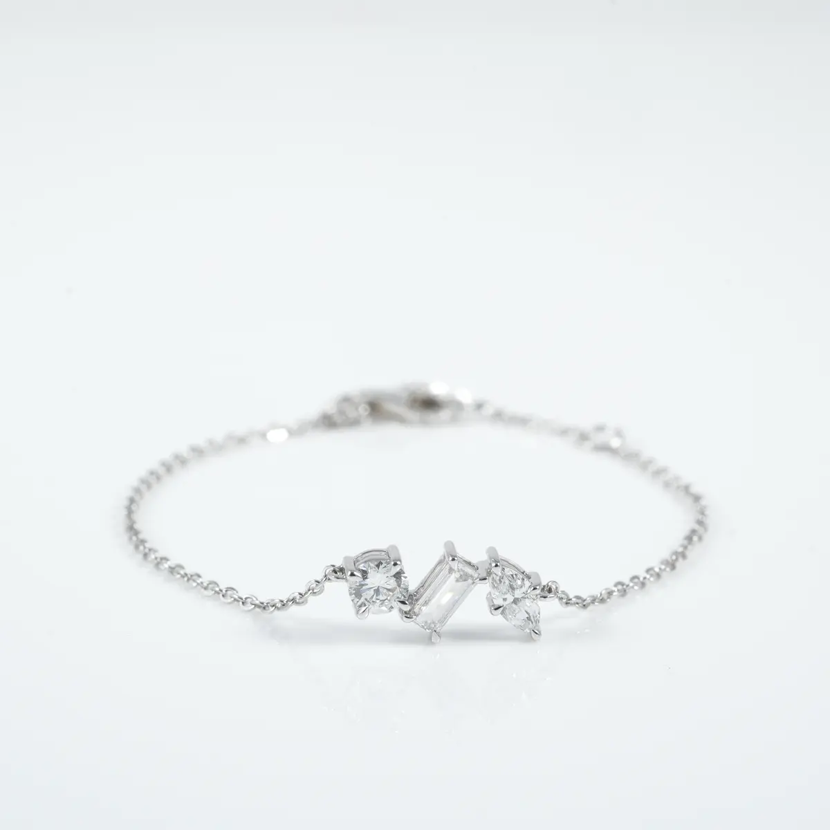 Baguette, Marquise & Round Diamond Fashion Bracelet 