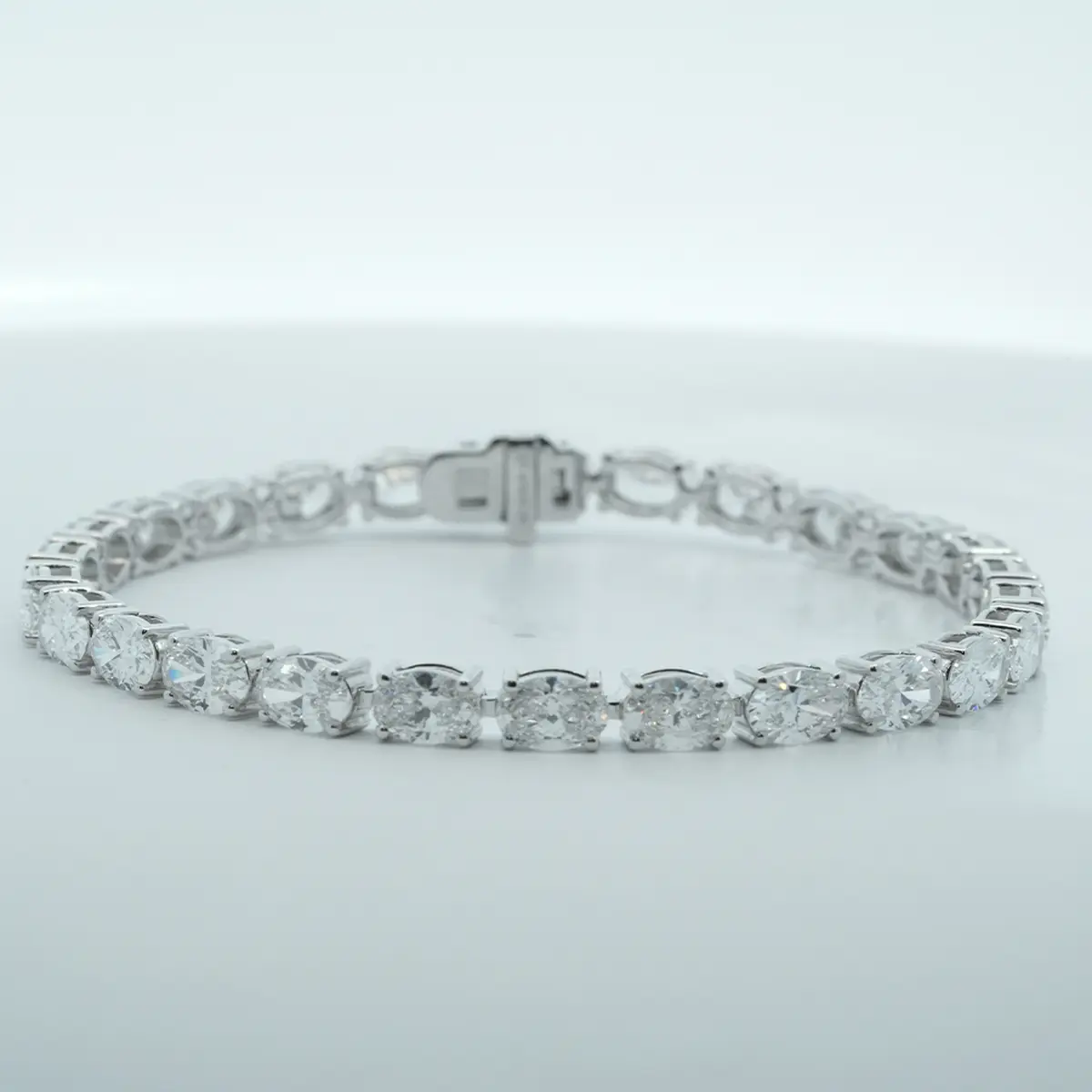 Oval Diamond Tennis Bracelet 