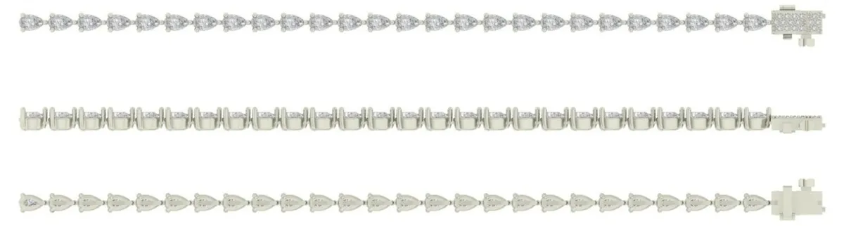 Pear Diamond Tennis Diamond 