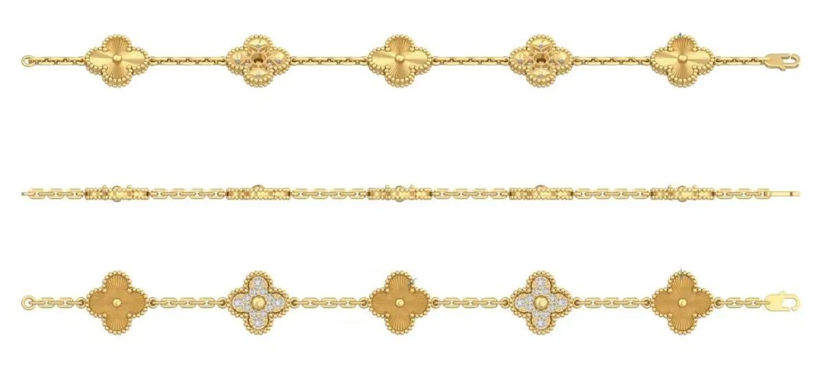 Round Diamond & Gold Bracelet 