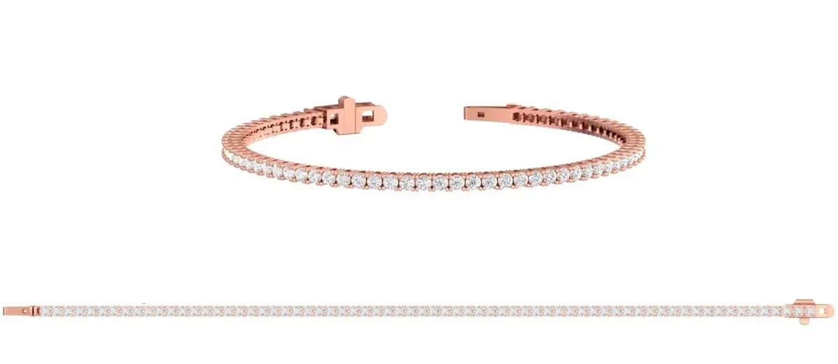 Round Diamond Tennis Bracelet 