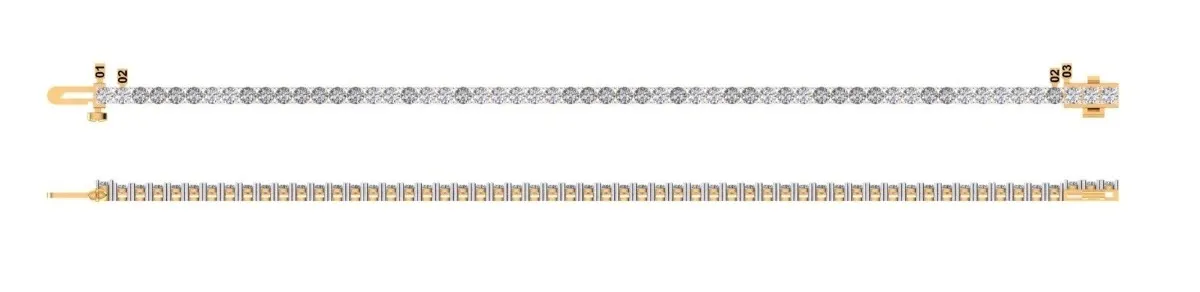 Round Diamond Tennis Bracelet 