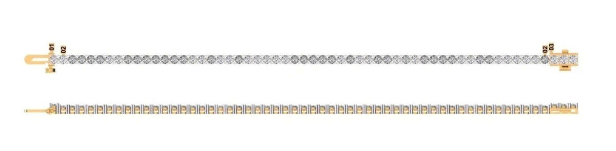 Round Diamond Tennis Bracelet 