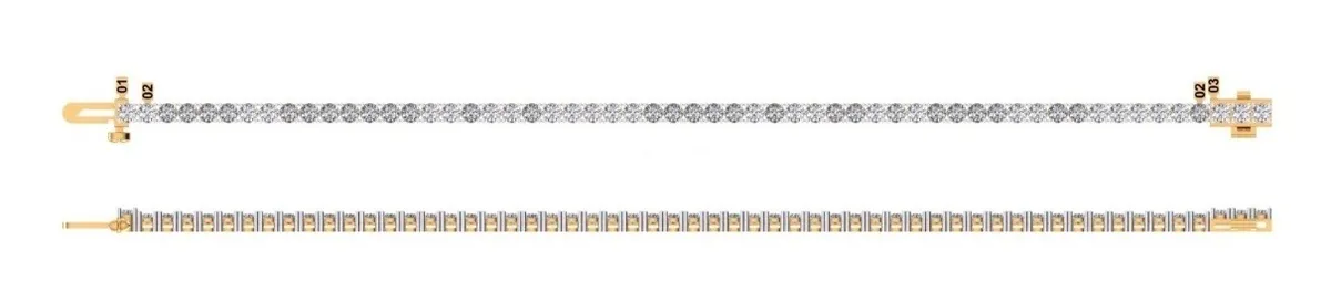 Round Diamond Tennis Bracelet 