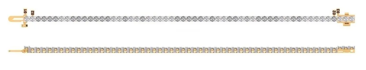 Round Diamond Tennis Bracelet 