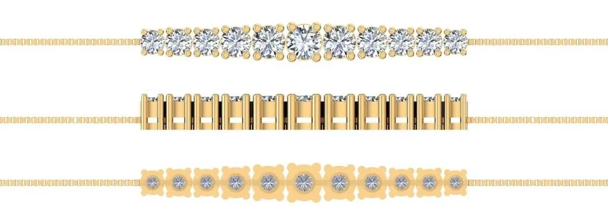 Round Diamond Graduate Bracelet 