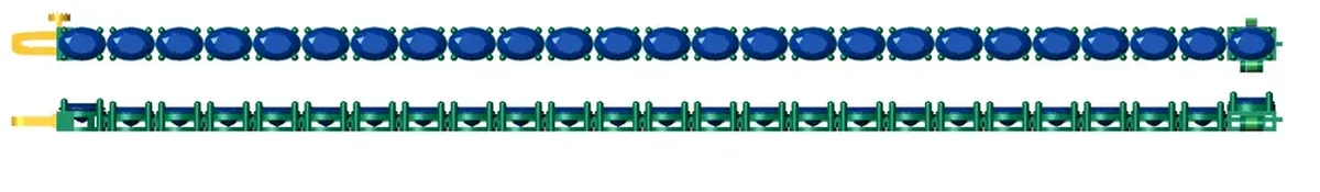 Oval Diamond Tennis Bracelet 