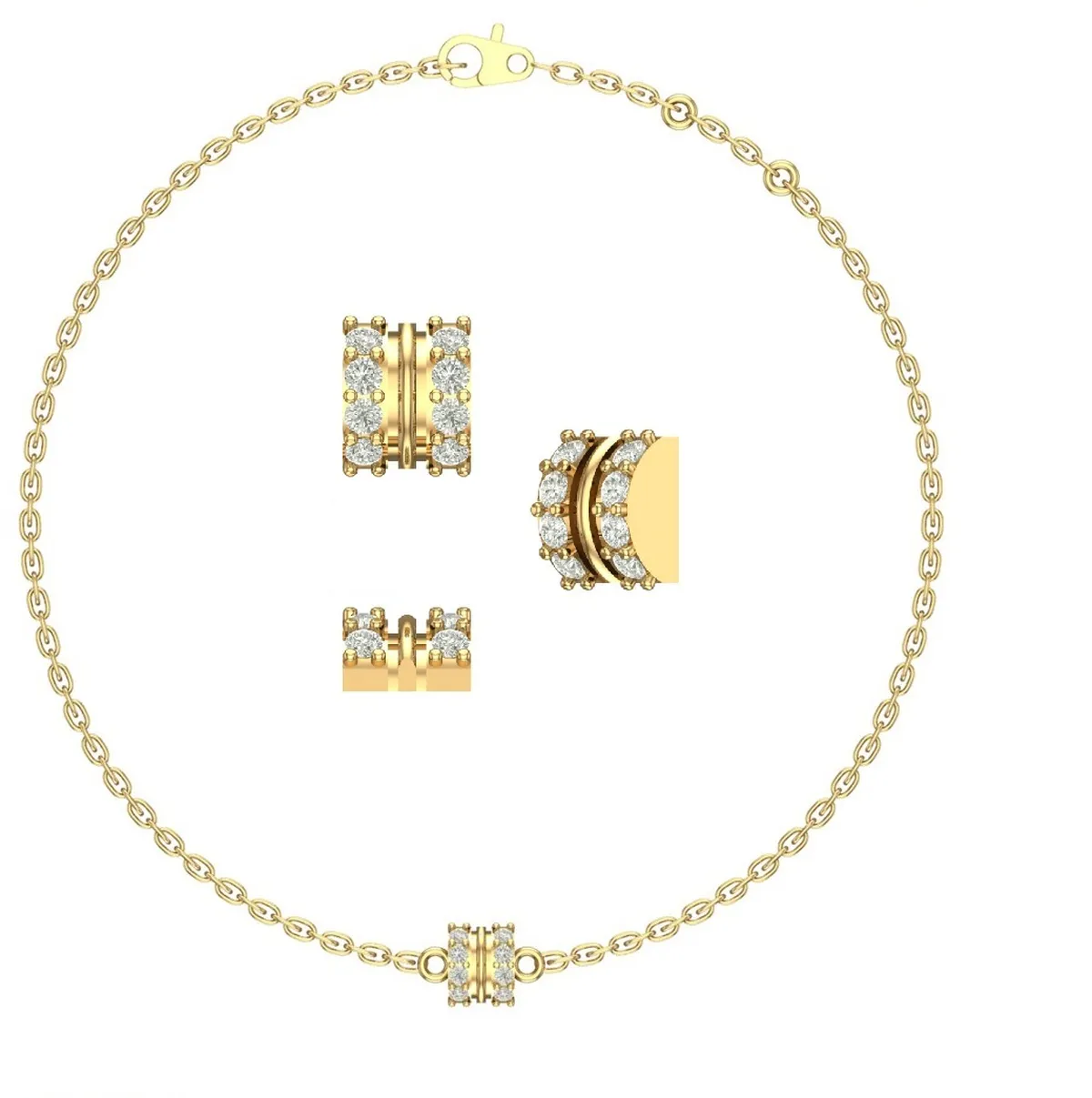 Round Diamond Fashion Bracelet 