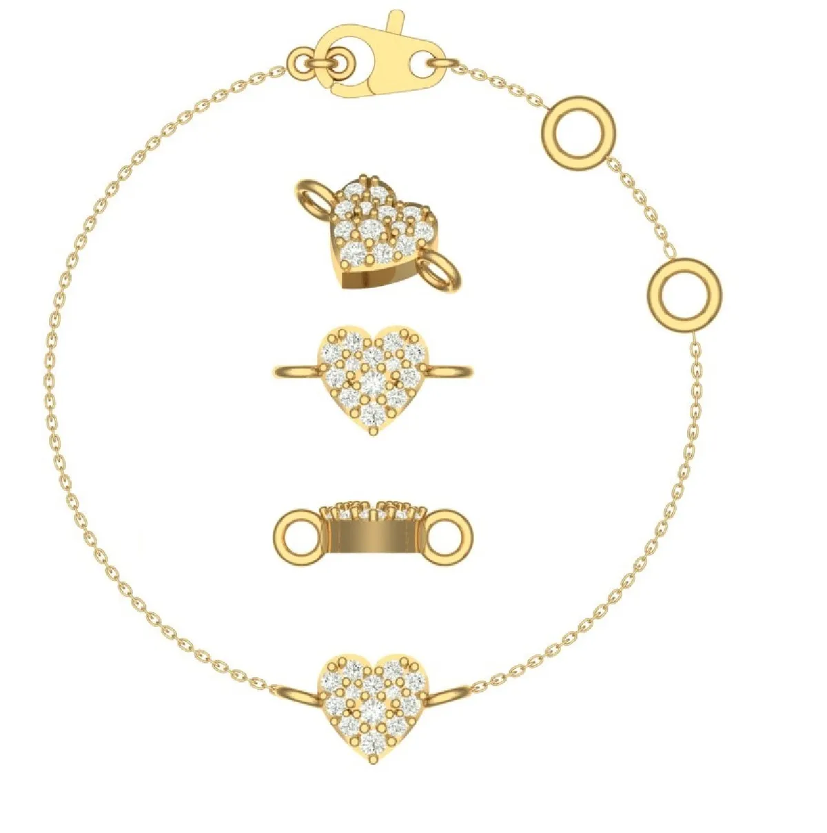 Round Diamond Fashion Bracelet 