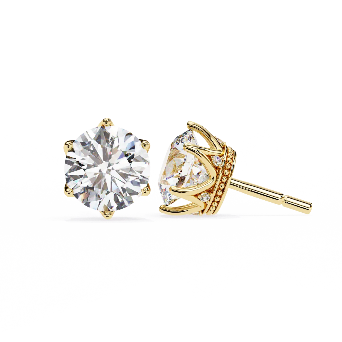 Round Diamond Solitaire Earring 