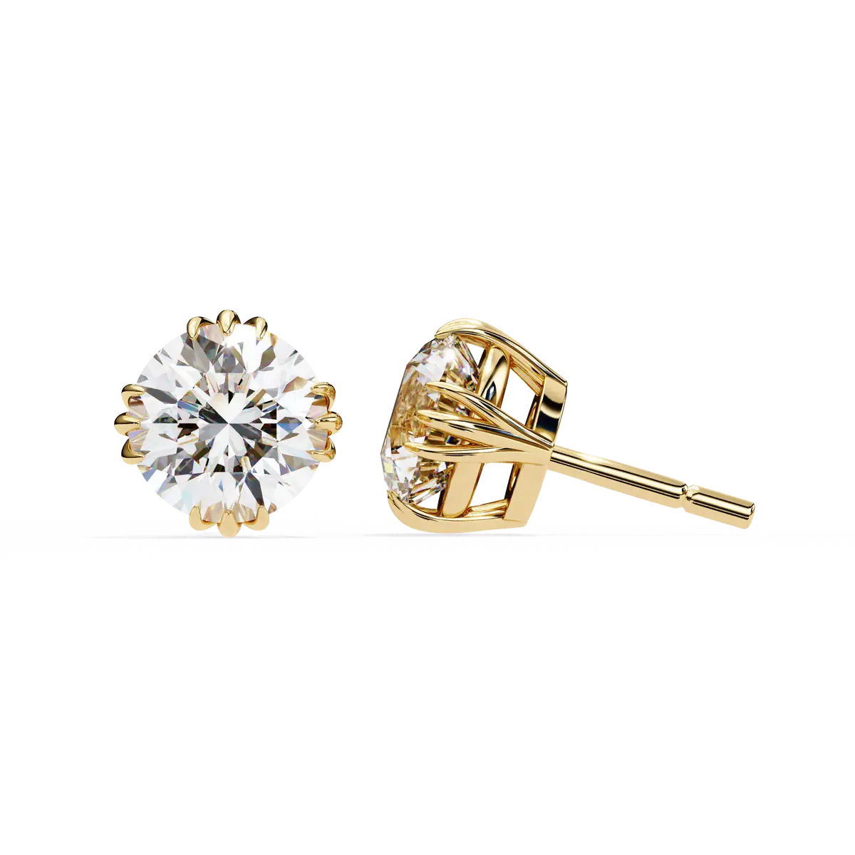 Round Diamond Solitaire Earring 