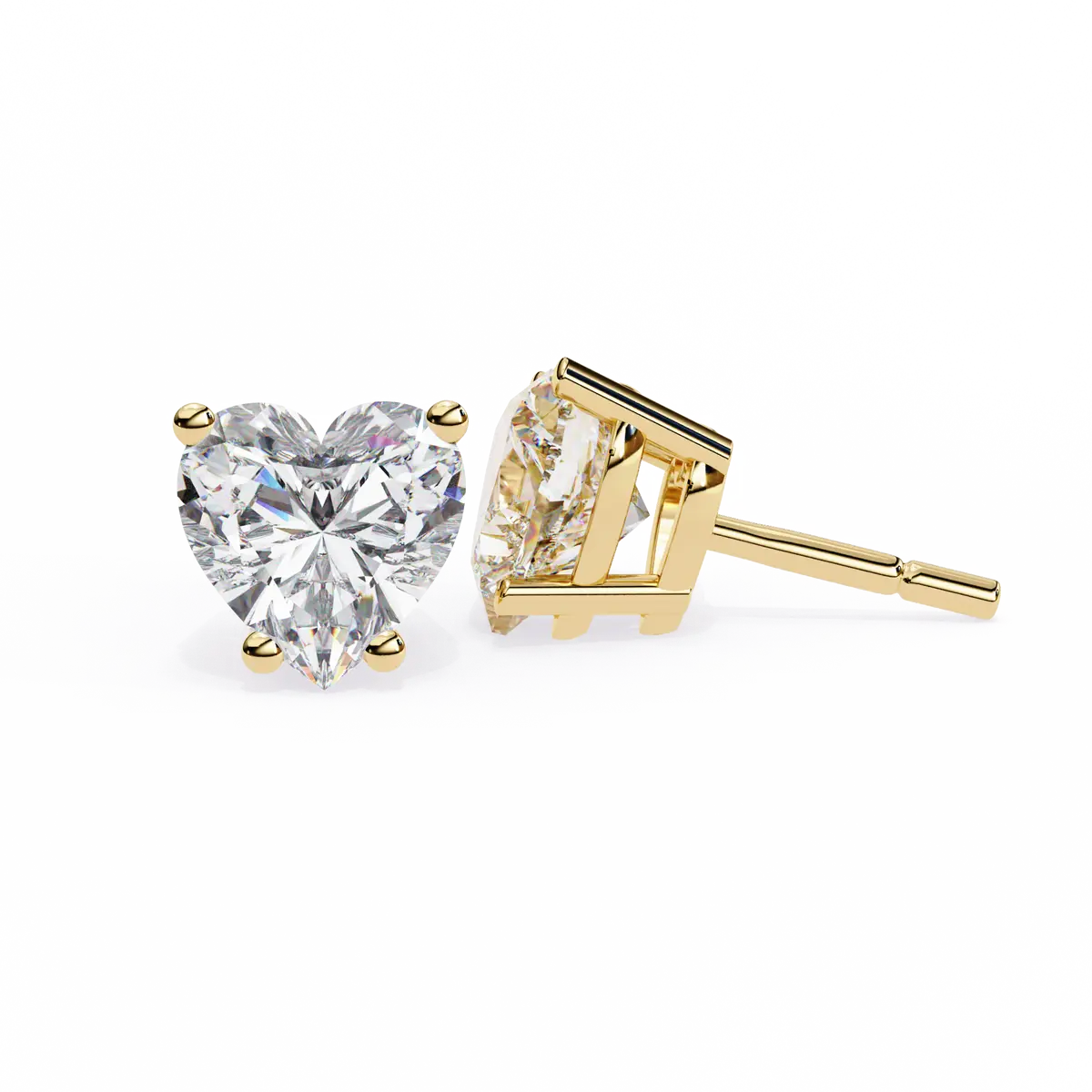 Heart Diamond Solitaire Earring 