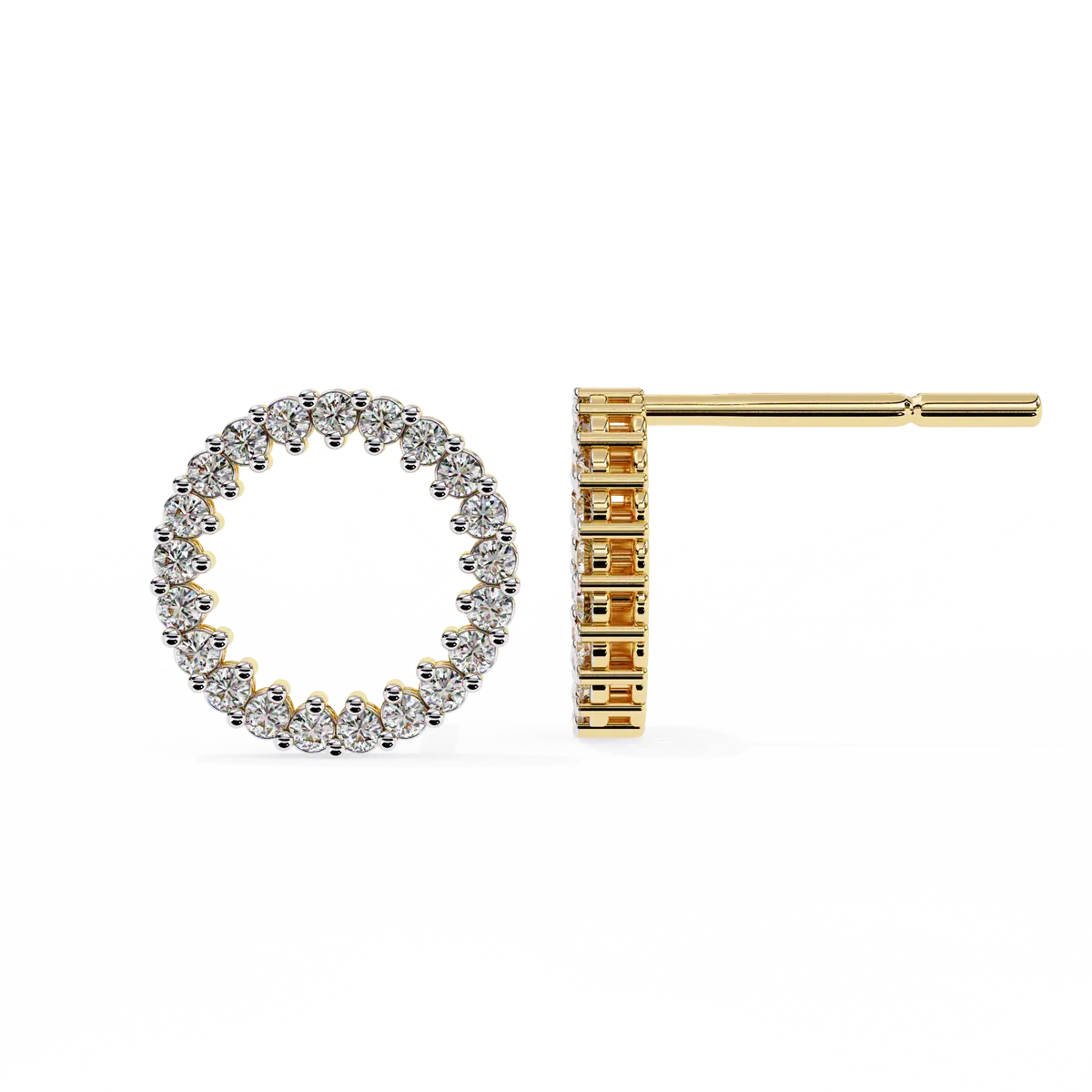 Round Diamond Earring 