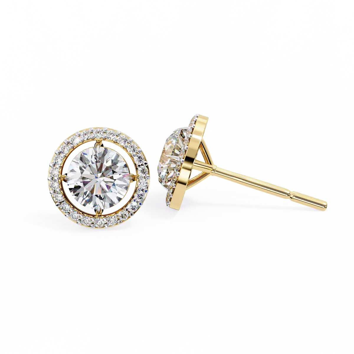Round Diamond Earring 