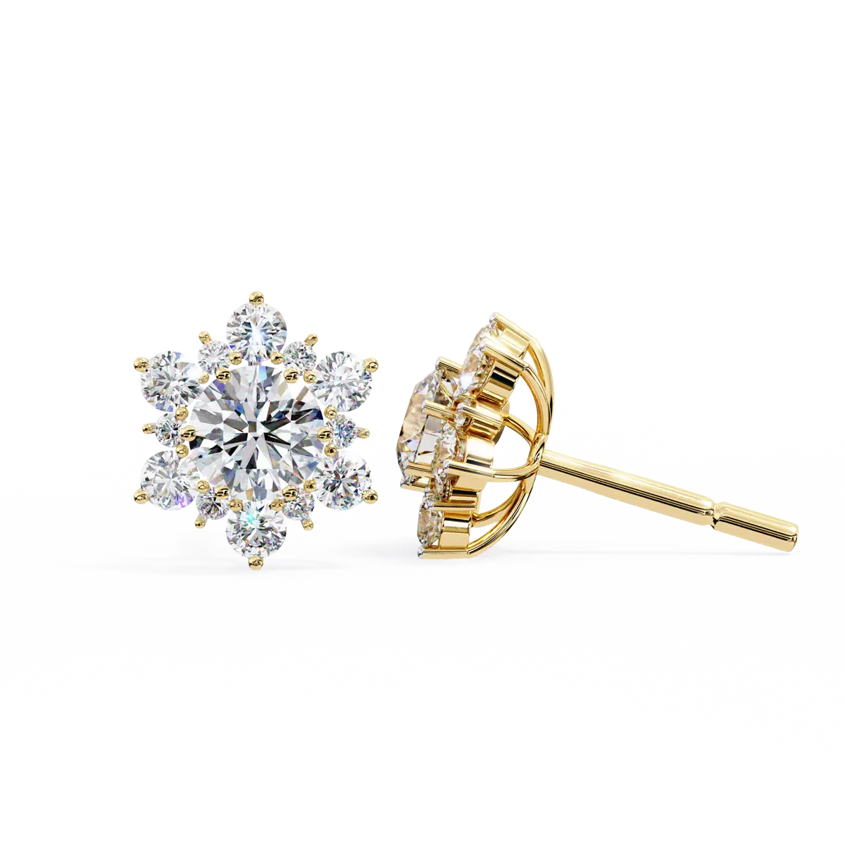Round Diamond Fashion Earring 