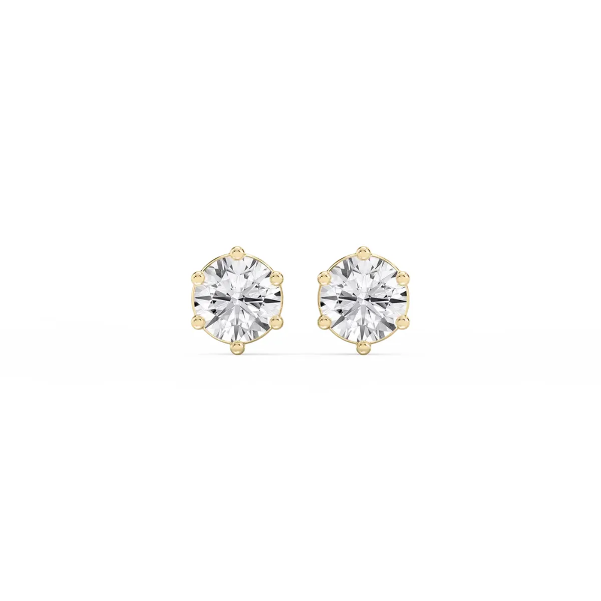 Round Diamond Solitaire Earring 