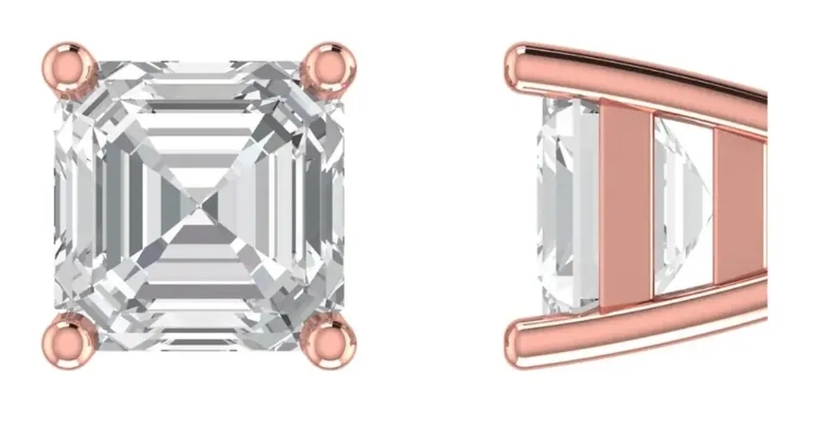 Ascher Diamond Solitaire Earring 