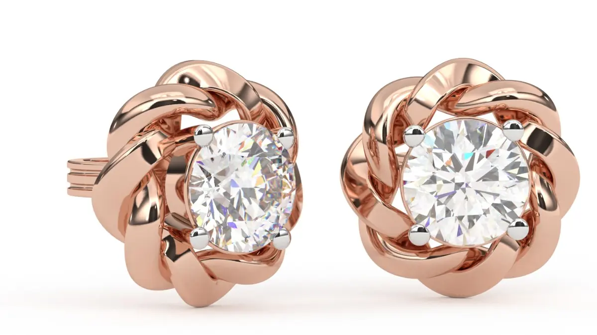 Round Diamond Fashion Earring 