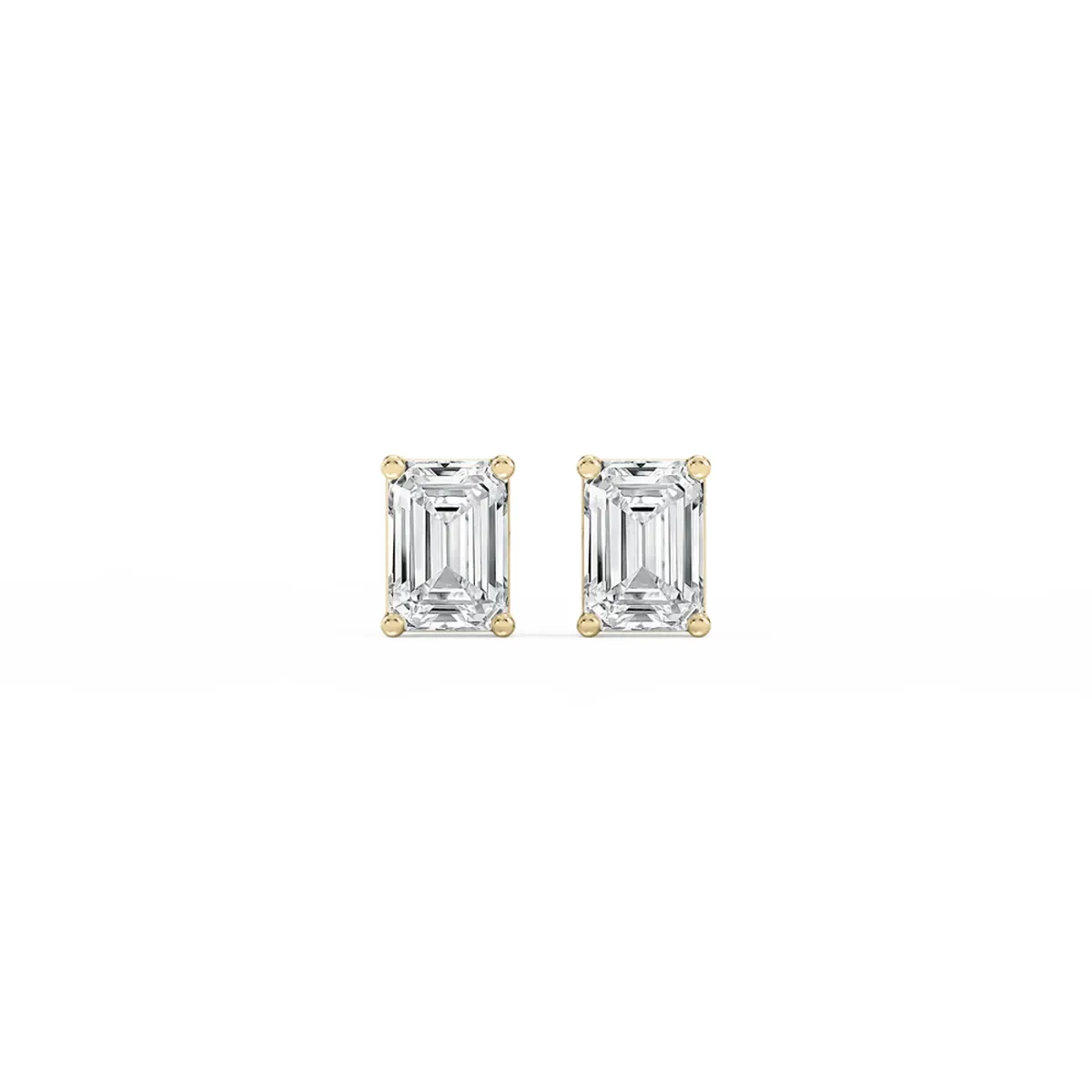Emerald Diamond Solitaire Earring 