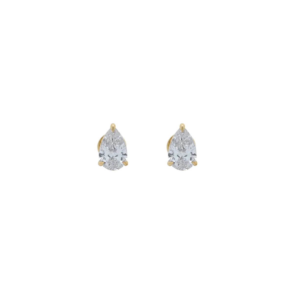 Pear Diamond Solitaire Earring 