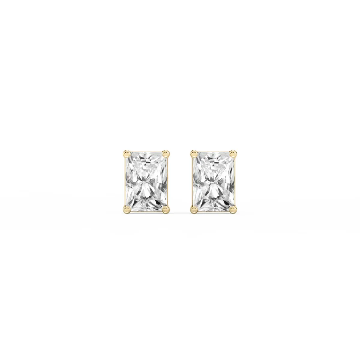 Radiant Diamond Solitaire Earring