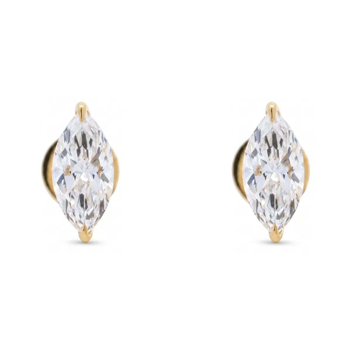 Marquise Diamond Solitaire Earring 