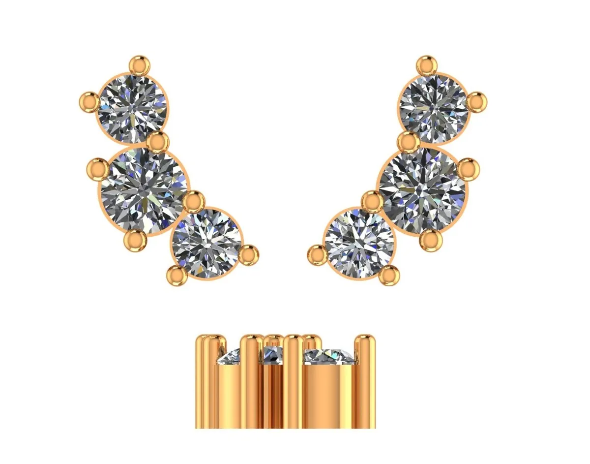 Round Diamond Earring 