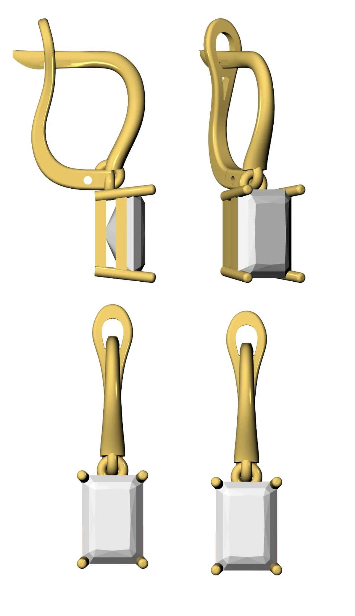Radiant Diamond Hoops Earring 