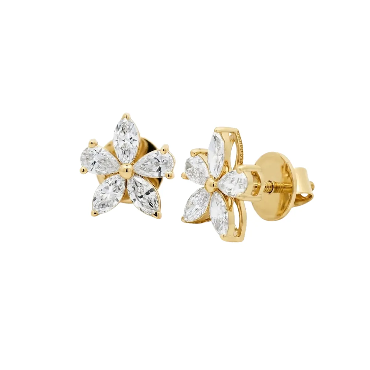 Pear & Marquise Diamond Fashion Earring 