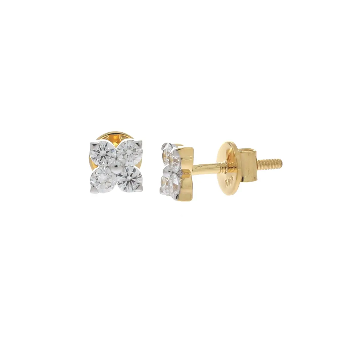 Illusion Setting Round Diamond Fashion Earring 