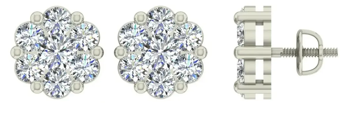 Round Diamond Earring 