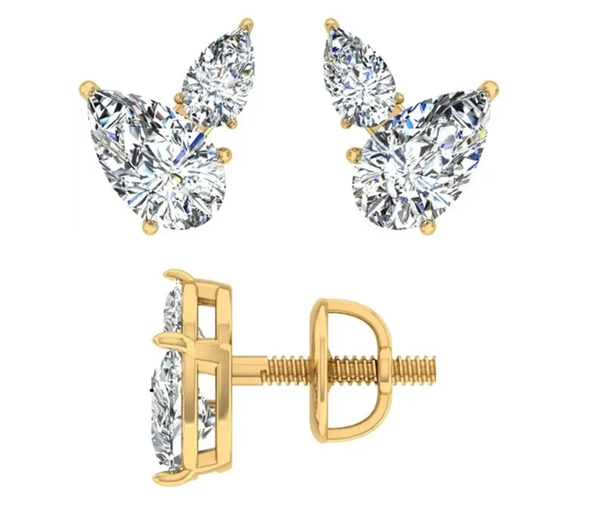 Marquise Diamond Fashion Earring 
