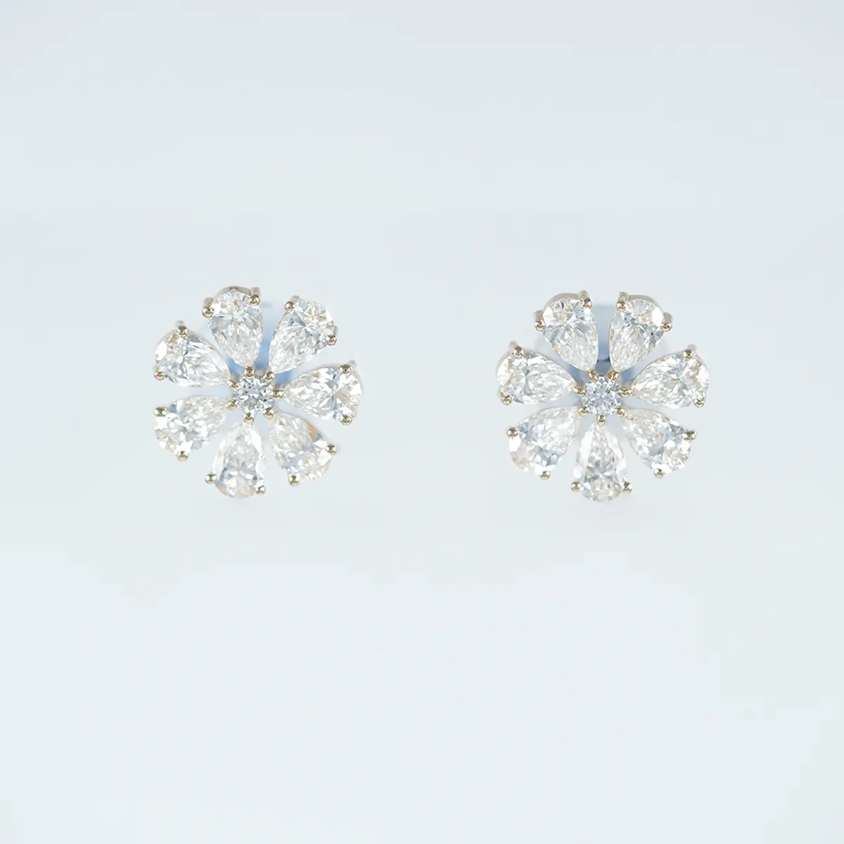 Pear & Round Diamond Fashion Earring