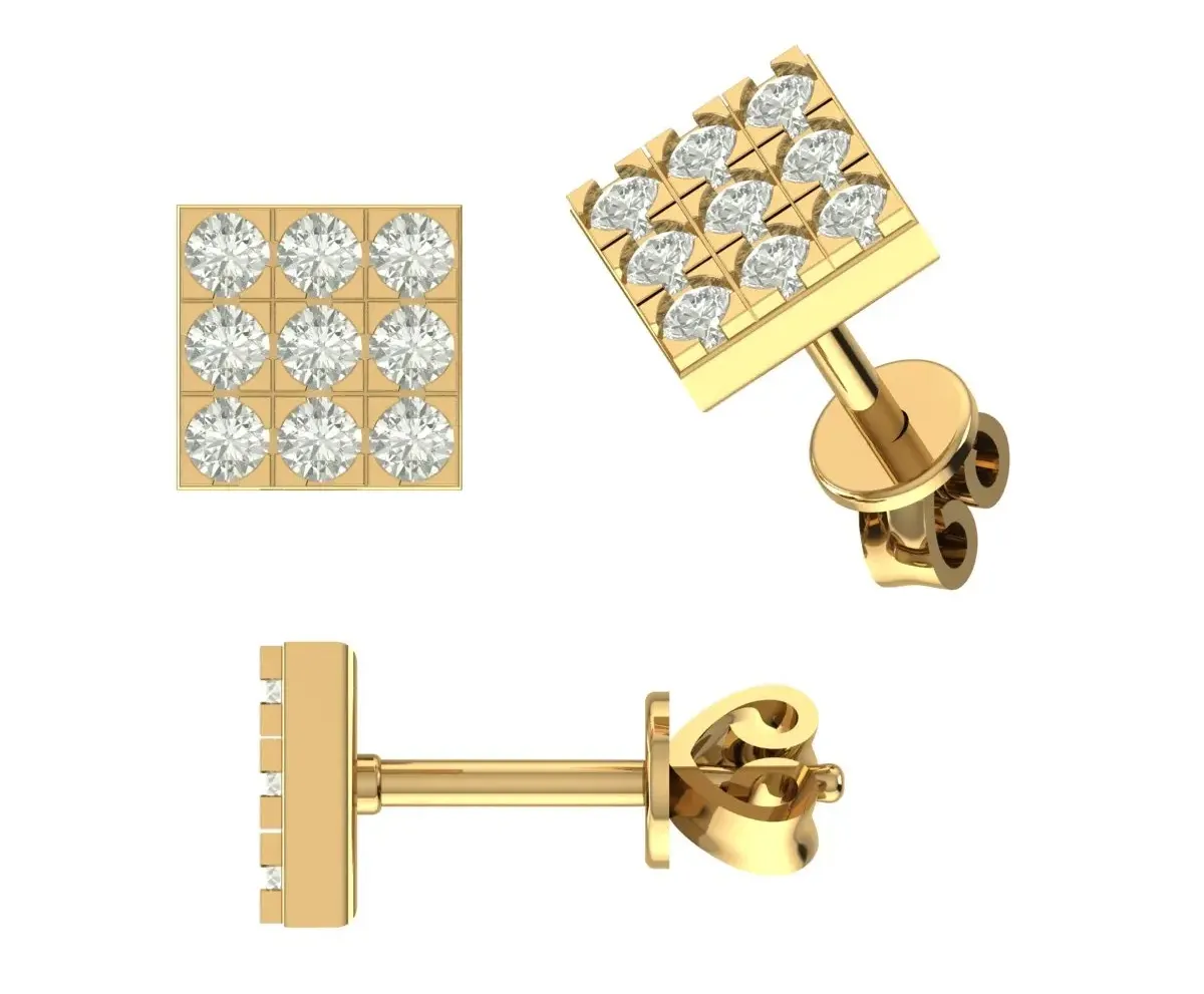 Round Diamond Earring 