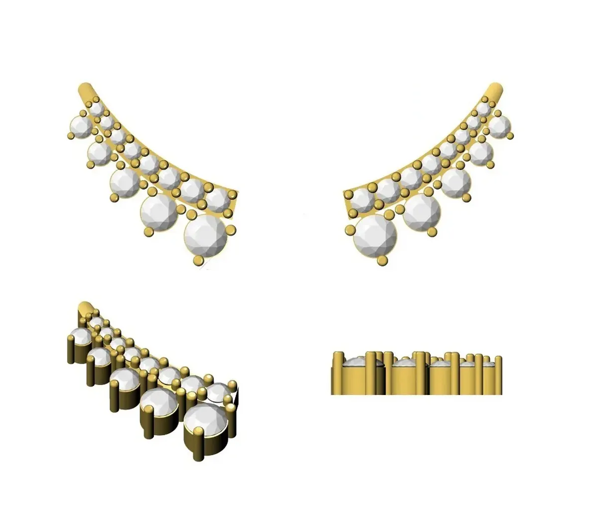 Round Diamond Earring 