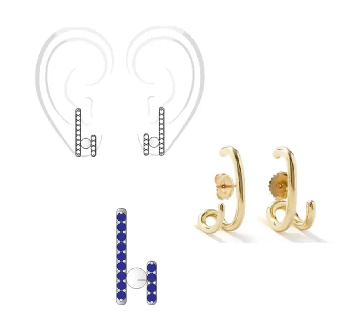 Round Diamond Fashion Earring 