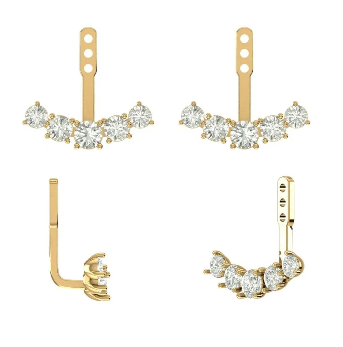 Round Diamond Ear Cuff