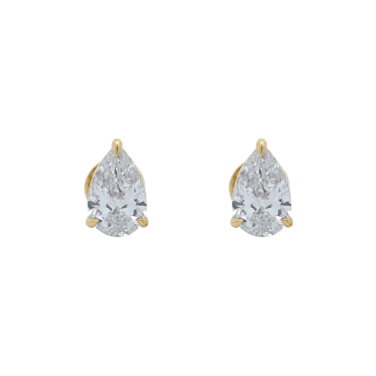 Pear Diamond Solitaire Earring 