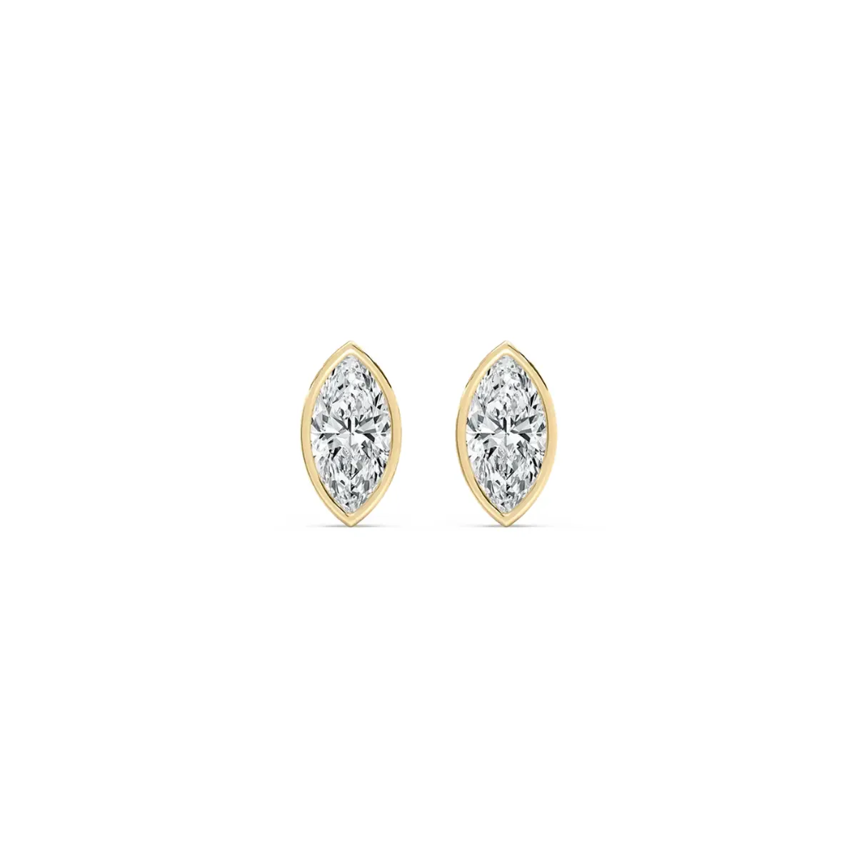 Bezel Setting Marquise Diamond Solitaire Ring 