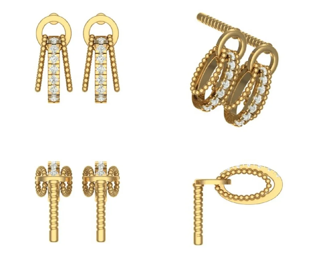 Round Diamond Earring 