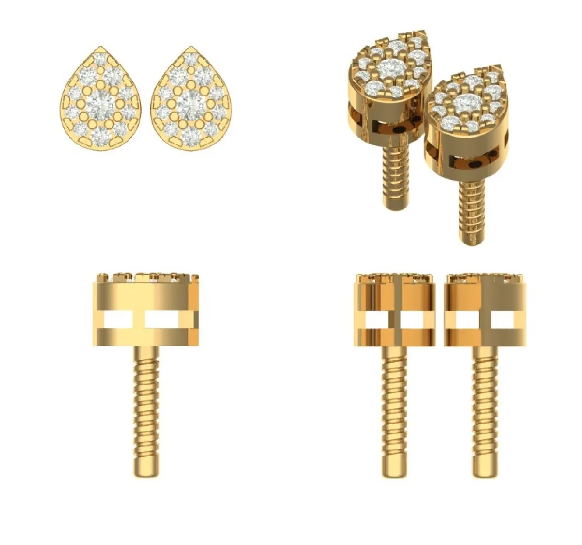 Round Diamond Earring