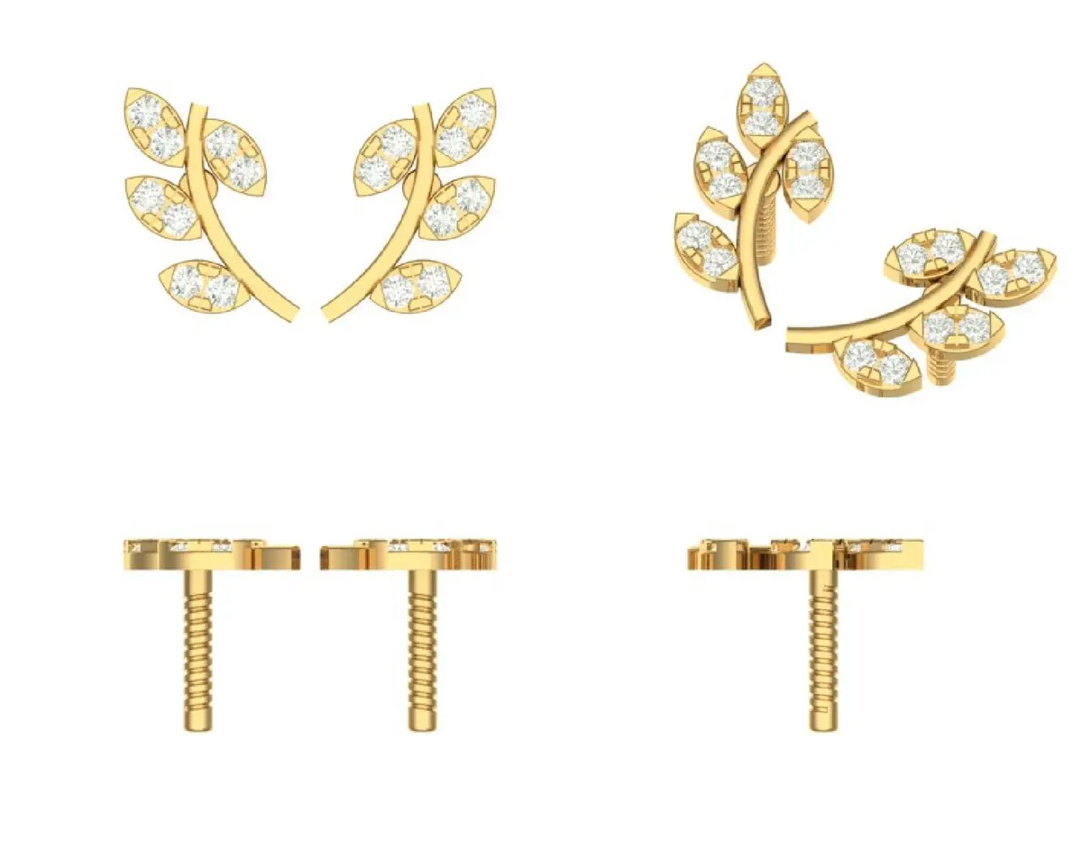 Round Diamond Earring