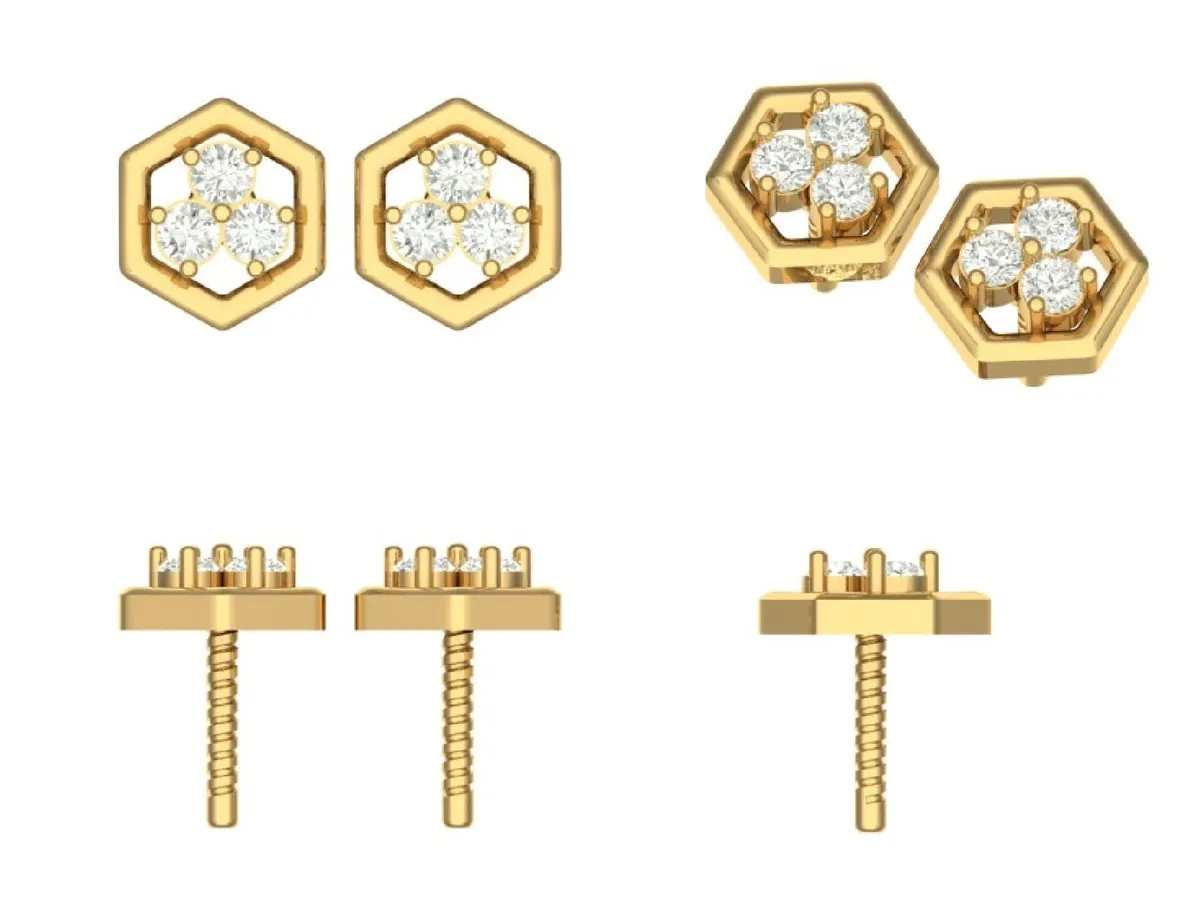 Round Diamond Earring 