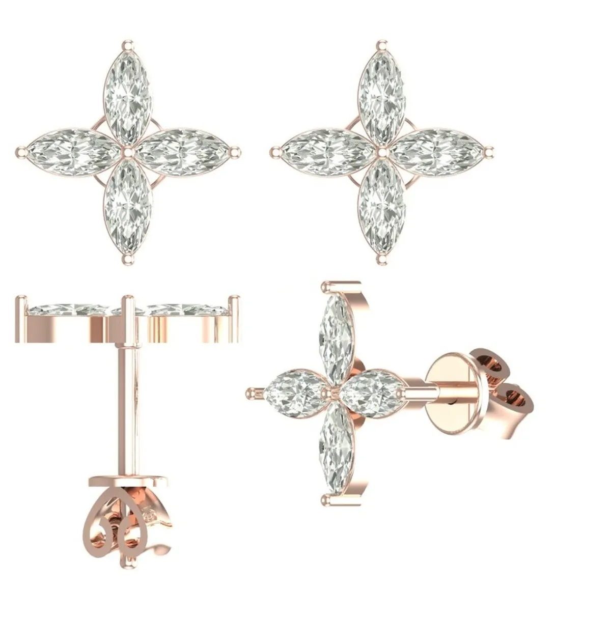 Marquise Diamond Earring 
