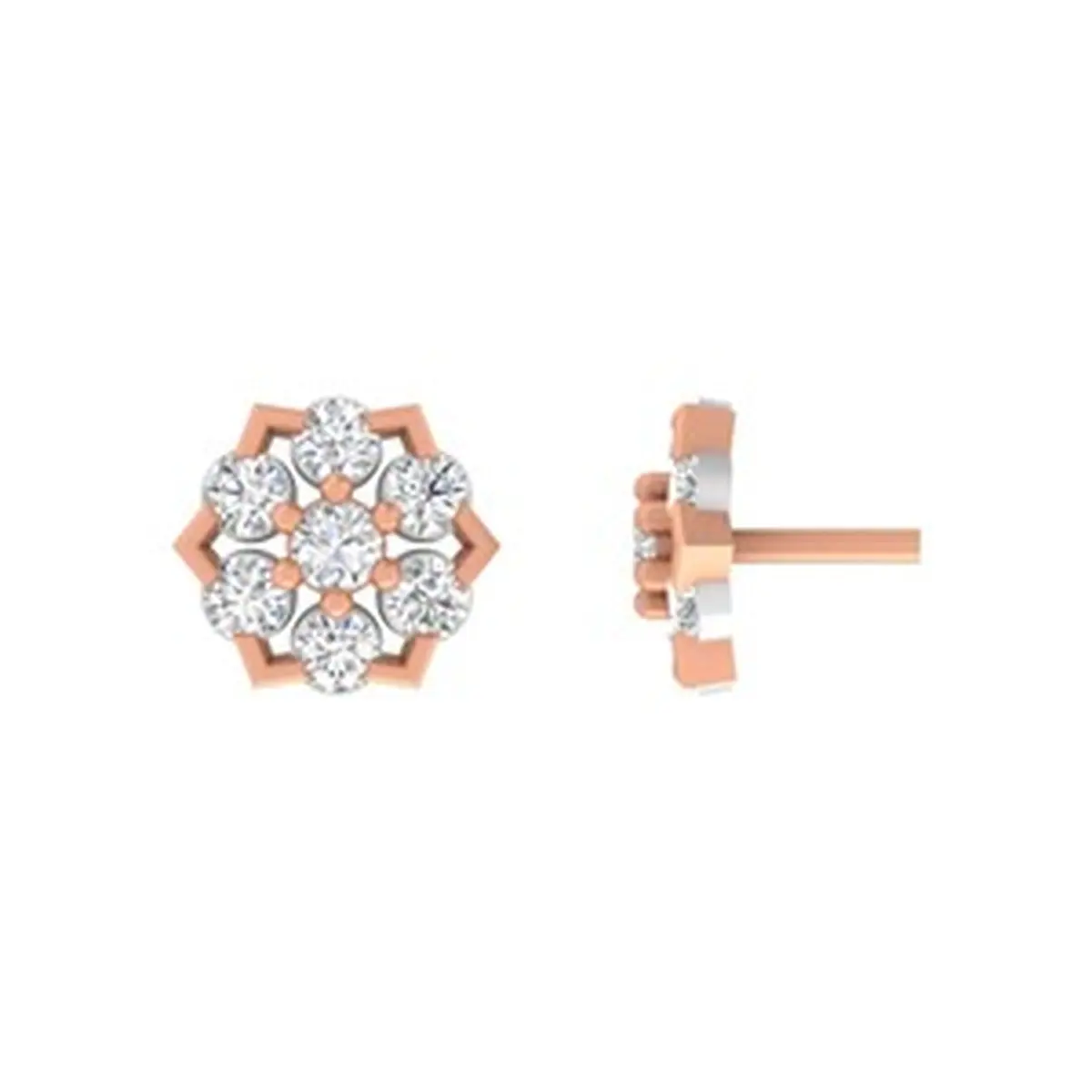 Round Diamond Earring 